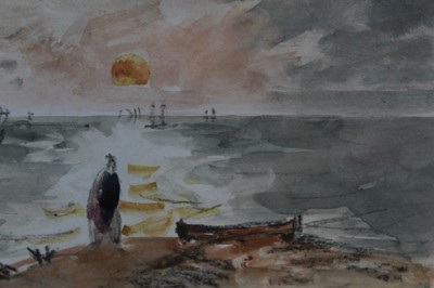 Lot 1111 - Thomas Churchyard watercolour Aldeburgh