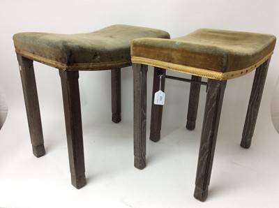 Lot 117 - Pair of King George VI Coronation stools 1953