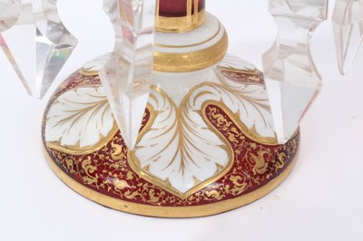 Lot 1 - Fine pair of Bohemian glass lustres