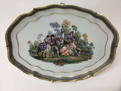 Lot 156 - Outside painted Meissen porcelain shaped dish