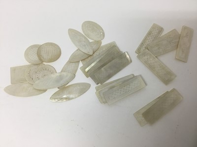 Lot 41 - Collection of 19th century Chinese mother-of-pearl gaming counters