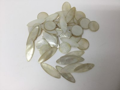 Lot 42 - Collection of 19th century Chinese mother-of-pearl gaming counters