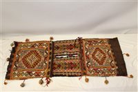 Lot 3118 - Old Eastern saddle bag - hand-embroidered with...