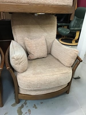 Lot 926 - Three piece Ercol suite