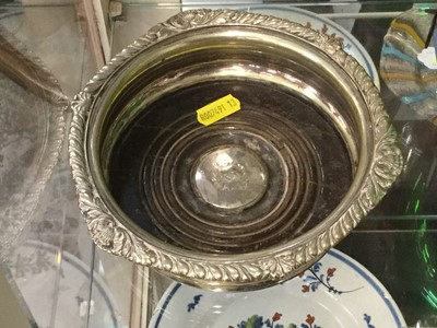 Lot 48 - 19th century silver plated coaster with central engraved plaque for the XII Foot