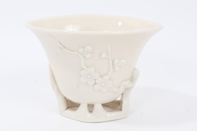 Lot 57 - Chinese blanc de chine libation cup