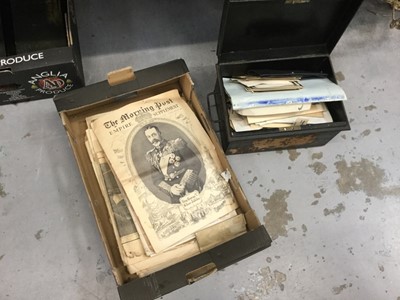 Lot 16 - One box of Royal related ephemera together with a tin of photographs and ephemera