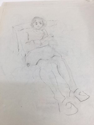 Lot 1168 - Of Sir Cedric Morris and Benton End interest; a collection of works to include drawings by Lucy Harwood