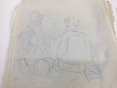 Lot 1168 - Of Sir Cedric Morris and Benton End interest; a collection of works to include drawings by Lucy Harwood