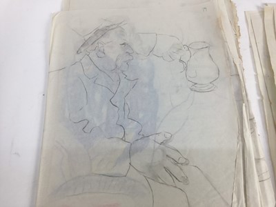 Lot 1168 - Of Sir Cedric Morris and Benton End interest; a collection of works to include drawings by Lucy Harwood