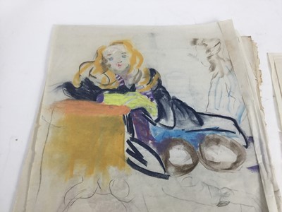 Lot 1168 - Of Sir Cedric Morris and Benton End interest; a collection of works to include drawings by Lucy Harwood