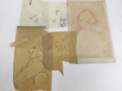 Lot 1168 - Of Sir Cedric Morris and Benton End interest; a collection of works to include drawings by Lucy Harwood