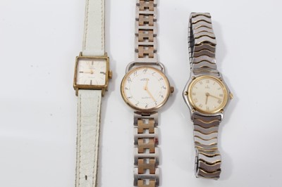 Lot 173 - Ladies Ebel wristwatch together with a Hermes and an Omega watch