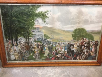 Lot 155 - Pair of Edwardian chromolithographic prints, of a race meeting