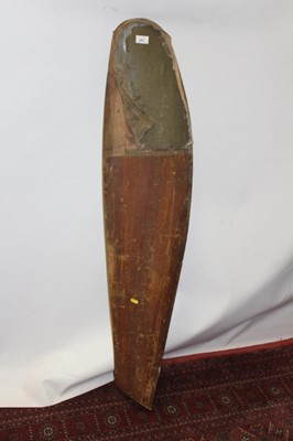 Lot 257 - Large fragment of a wooden aircraft  propeller, no markings visible, 128cm in length