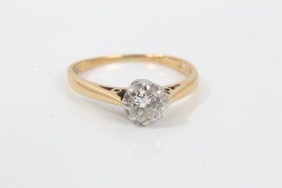 Lot 250 - Diamond single stone ring with a brilliant cut diamond estimated to weigh approximately 0.25cts