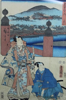 Lot 39 - Toyokuni Otagawa (1769-1825) woodblock print, together with another