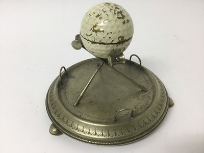 Lot 283 - Early 20th century novelty croquet themed inkwell