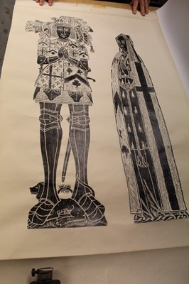 Lot 2737 - Local interest: brass rubbings taken from Essex and Hertfordshire churches