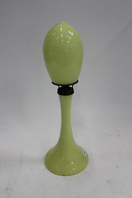 Lot 1874 - Stylish Art Deco yellow glass lamp and matching shade