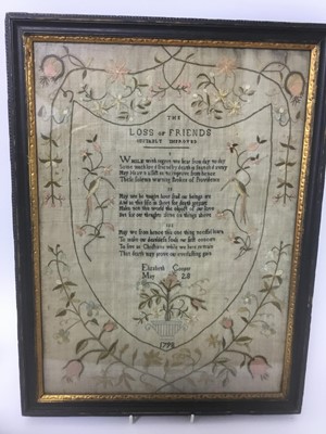 Lot 138 - Good George III sampler