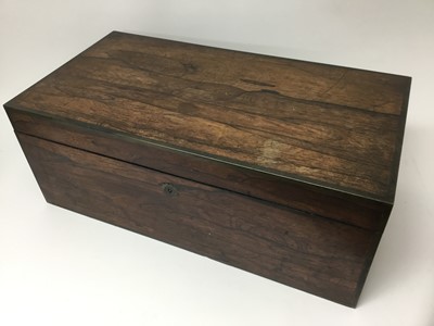 Lot 137 - Very large Regency rosewood and brass inlaid writing slope