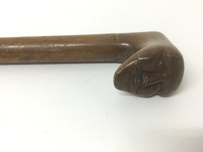 Lot 81 - Antique yew wood walking stick