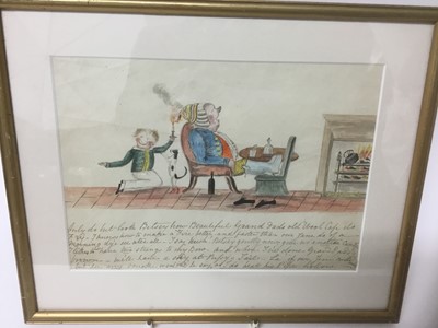 Lot 82 - 19th century hand drawn cartoon