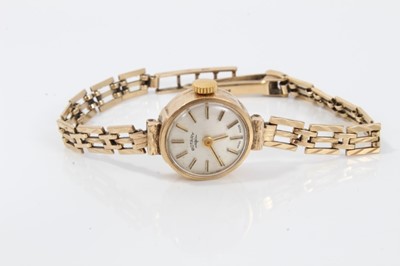 Lot 172 - Ladies 9ct gold Rotary cocktail watch