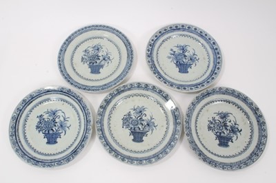 Lot 21 - Five 18th century Chinese export plates