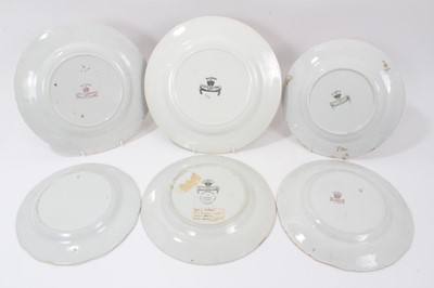 Lot 77 - A Masons Ironstone plate, in famille verte style, and five other Ironstone plates