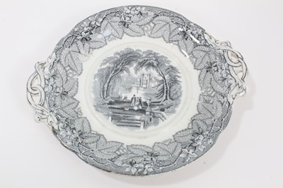 Lot 82 - Two Masons Ironstone plates, in Chinese famille rose style, and four other plates and a sauce tureen stand