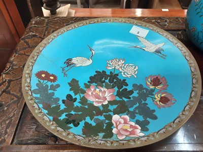 Lot 5 - Two Cloisonné plates and two vases