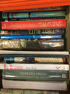 Lot 349 - Books- Five boxes of military related books including Royal Navy and the World Wars