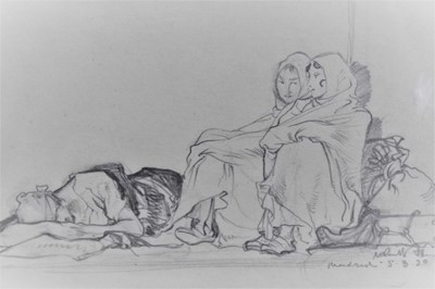 Lot 649 - *William Russell Flint pencil drawing and signed limited edition book