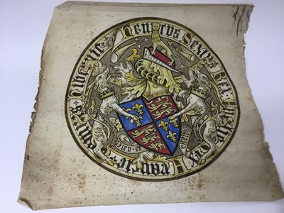 Lot 163 - Two late 19th century painted armorials