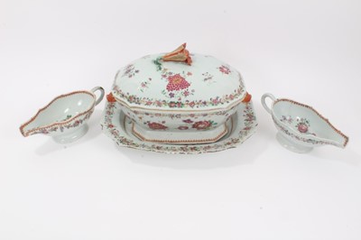 Lot 3 - Good collection of 18th century Chinese famille rose dinner wares