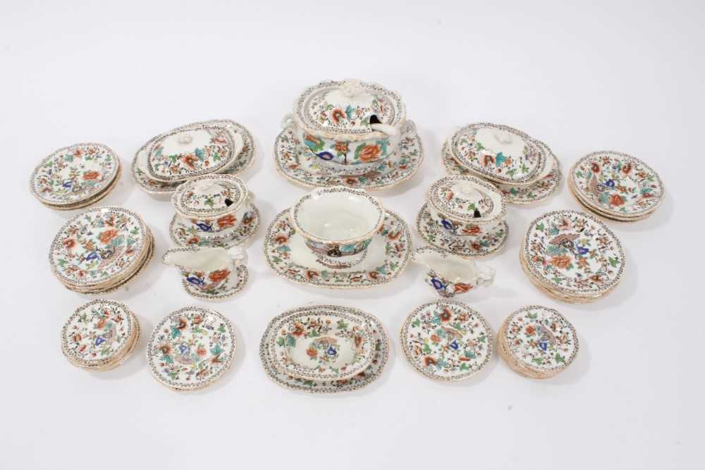Lot 58 - Early Victorian miniature 52 piece dinner set, probably Minton, transfer printed with an Oriental pattern