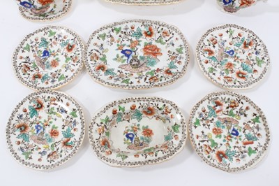 Lot 58 - Early Victorian miniature 52 piece dinner set, probably Minton, transfer printed with an Oriental pattern