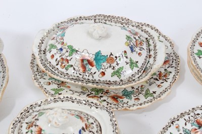 Lot 58 - Early Victorian miniature 52 piece dinner set, probably Minton, transfer printed with an Oriental pattern