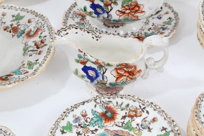 Lot 58 - Early Victorian miniature 52 piece dinner set, probably Minton, transfer printed with an Oriental pattern