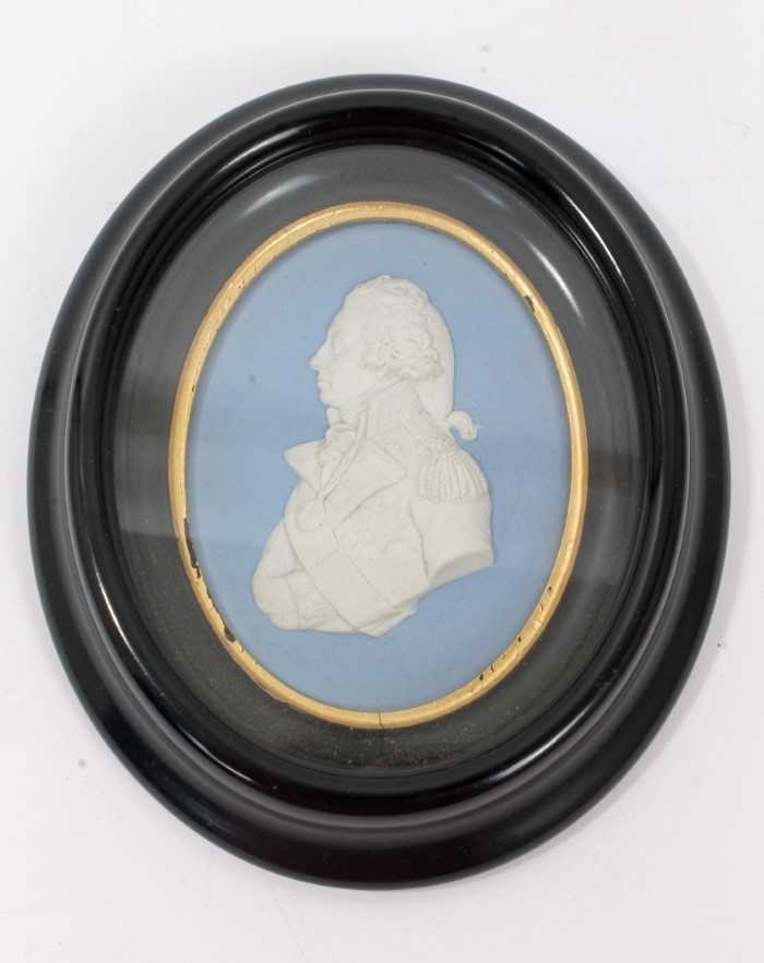 Lot 93 - 19th century Wedgwood jasperware plaque of Lord Nelson