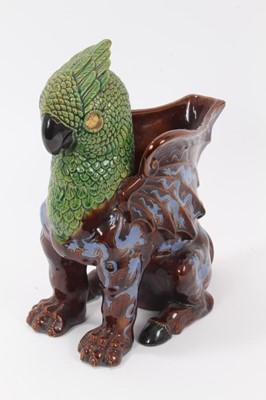 Lot 20 - Unusual majolica jug