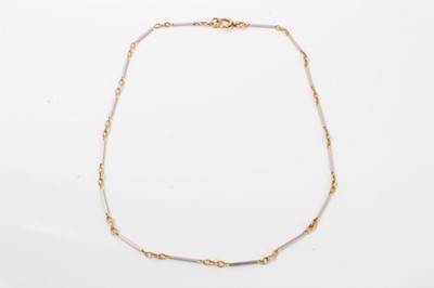 Lot 209 - Edwardian platinum and gold watch chain