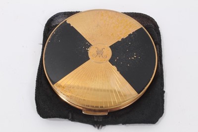 Lot 25 - H.R.H. Princess Mary The Princess Royal and Countess of Harewood , presentation powder compact by Stratton with engraved crowned M cipher to cover , presented to Miss Joyce Turpin B.E.M. an admin a...