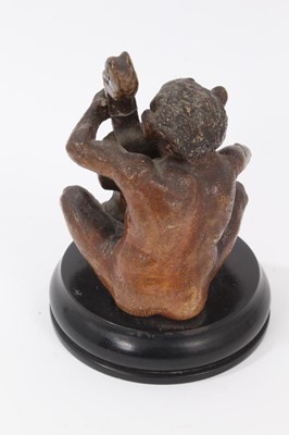 Lot 12 - Martin Brothers salt glazed pottery sculpture of a grotesque figure playing a cello