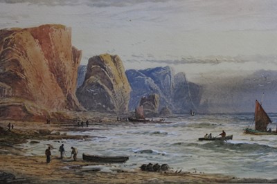 Lot 244 - Lennard Lewis 1826-1913 watercolour - coastal landscape