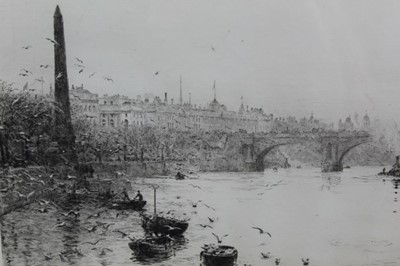 Lot 611 - William Lionel Wyllie (1851-1931) signed etching