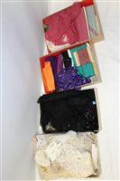 Lot 3135 - Box of black lace, two boxes of trims, plus a...