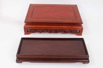 Lot 300 - Two Chinese hardwood stands